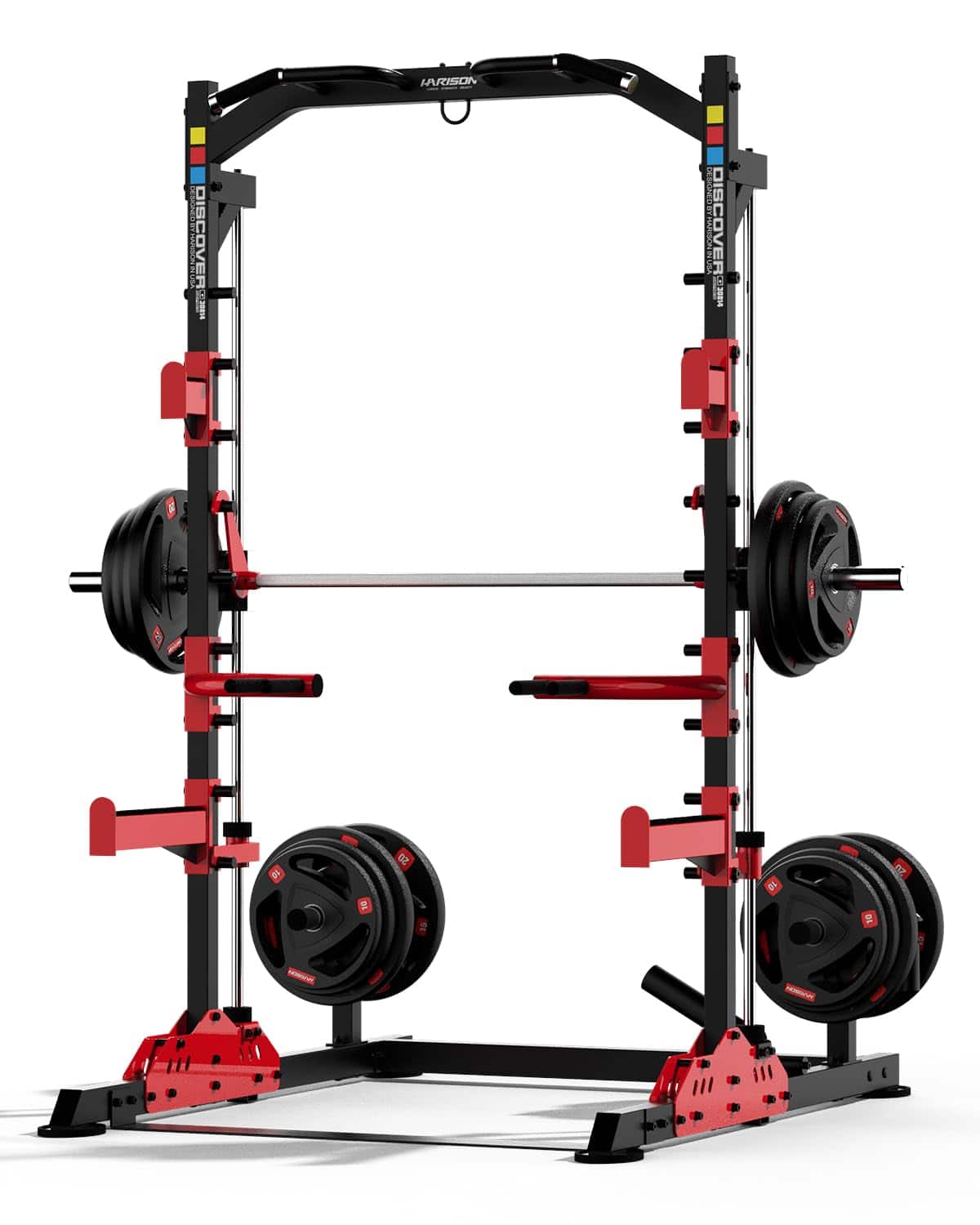 HARISON - Multifunction Squat Rack for Home Gym, Power Cage with Pull-Up Bar, Home Gym (BB30814) - Black