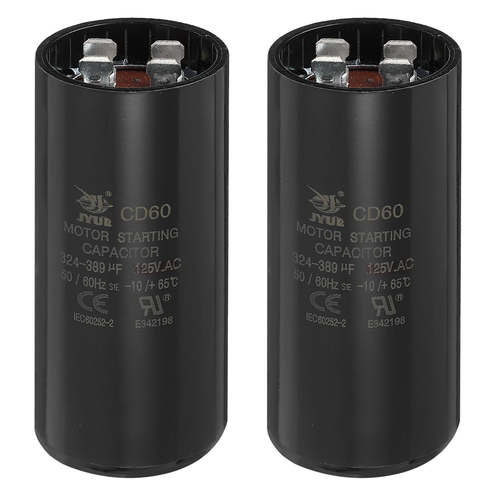 Unique Bargains - 2pcs CD60 Capacitor 324-389 Mfd, 125 VAC Run Motor Start for Electric Fan/Well Pump price history on PriceWatchPro