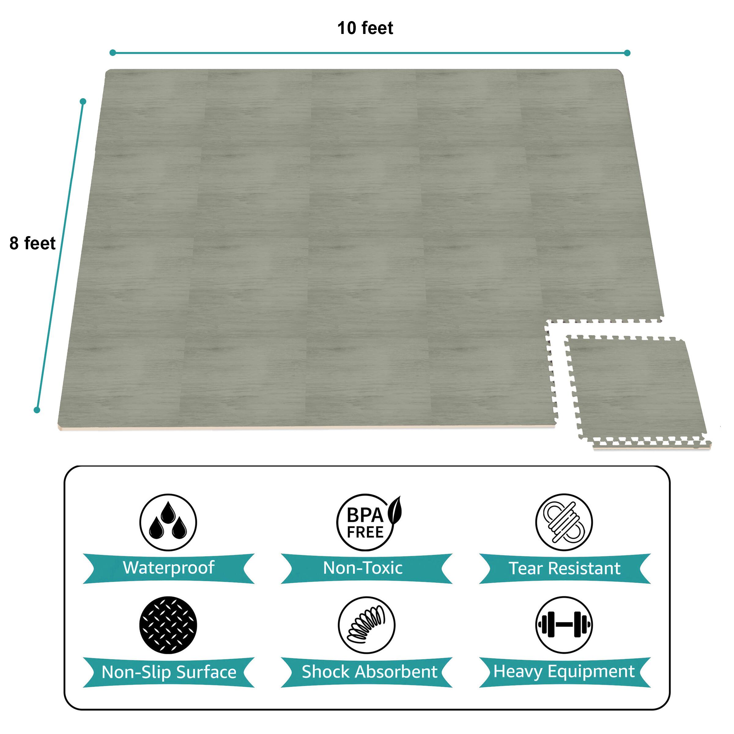 10 feet 8 feet BPA FREE Waterproof Non-Toxic Tear Resistant Non-Slip Surface Shock Absorbent Heavy Equipment