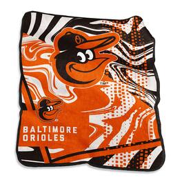 Logo Brands - Baltimore Orioles 50" x 60" Swirl Raschel Throw Blanket - Multicolor
