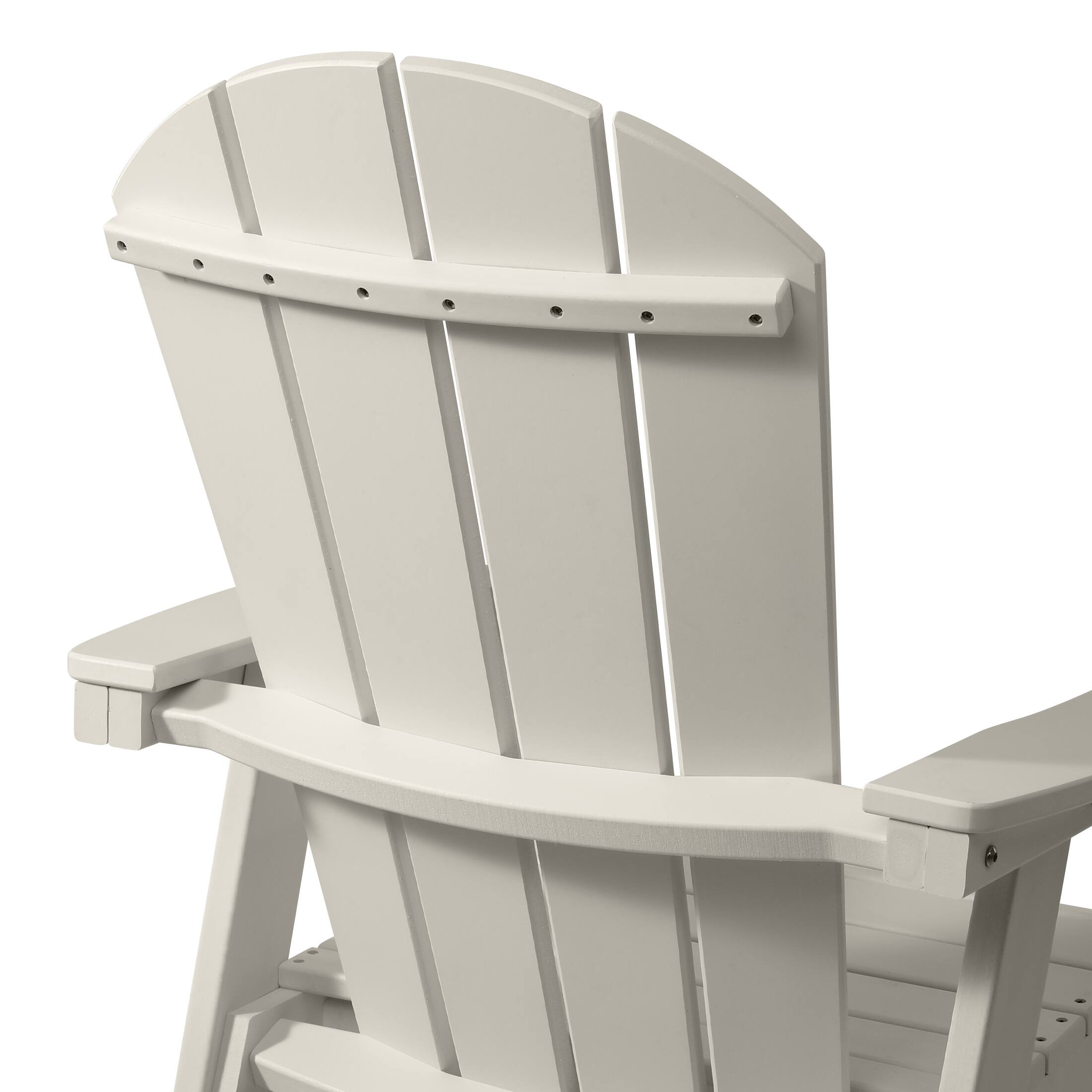 Alt View 4. WestinTrends - WestinTrends Malibu Outdoor HDPE Swivel Adirondack Patio Dining Chair With Cup Holder - Sand.