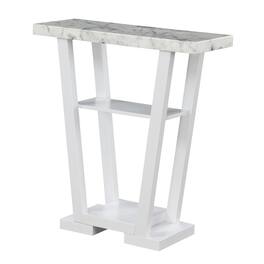 FurniFact - Console Table, Gray - Marble