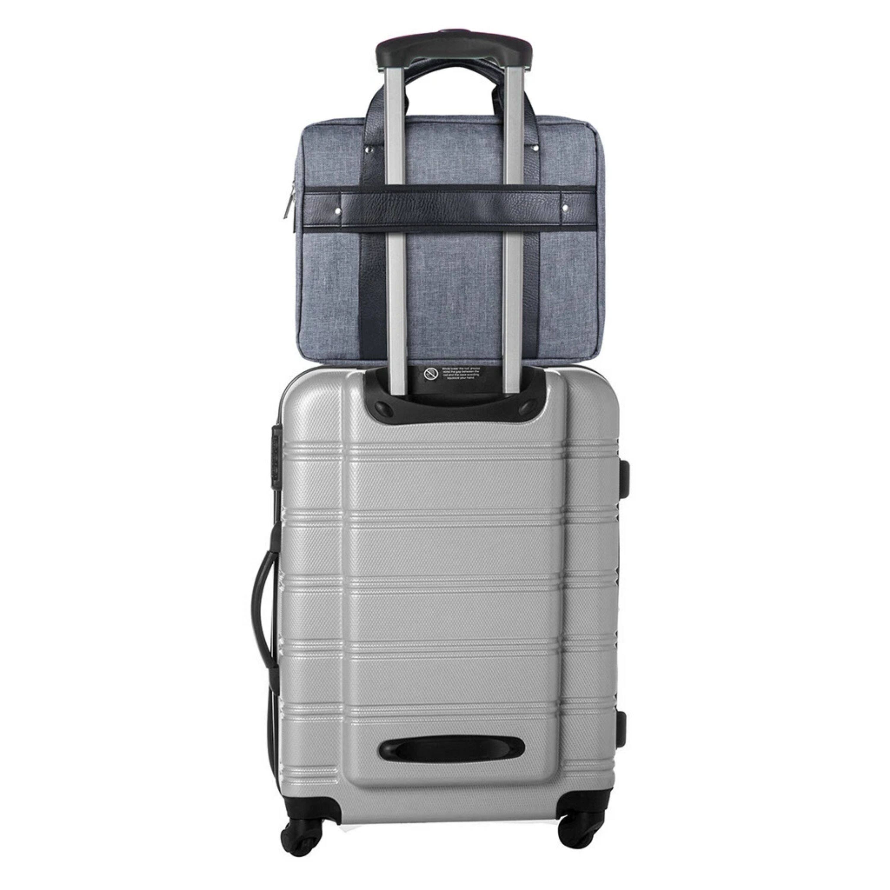 Alt View 3. Kitcheniva - Twill Weave Tablet Shoulder Messenger Bag Briefcase For 13" iPad - Gray.