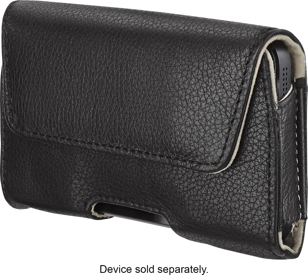 Front. Insignia™ - Leather Hip Case for Select Apple® iPhone® Models and Android Cell Phones.