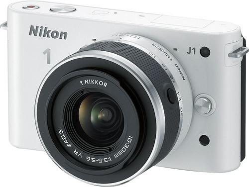  Nikon - 1 J1 10.1-Megapixel Digital Compact System Camera with 10-30mm VR Lens - White