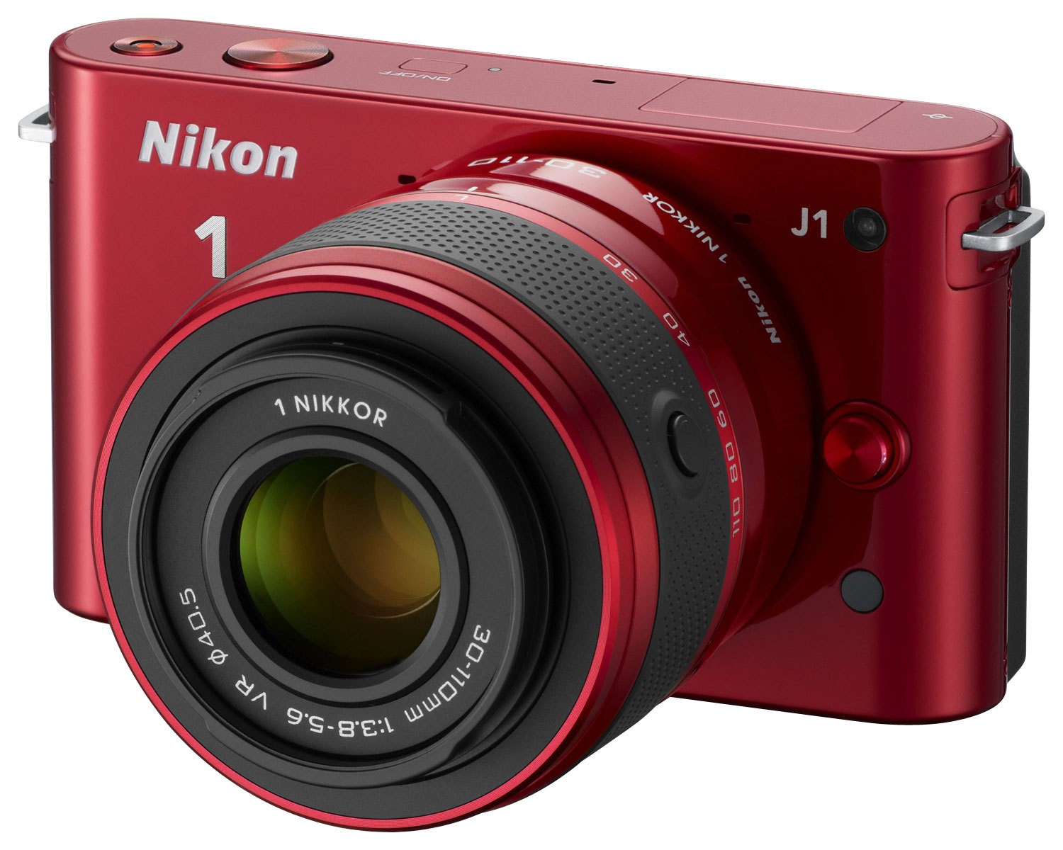 Best Buy: Nikon 1 J1 Compact System Camera with 10-30mm VR Lens Red ...