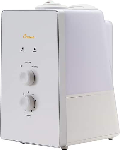Angle. Germ Defense 1.2-Gal. Warm and Cool Mist Humidifier - White.