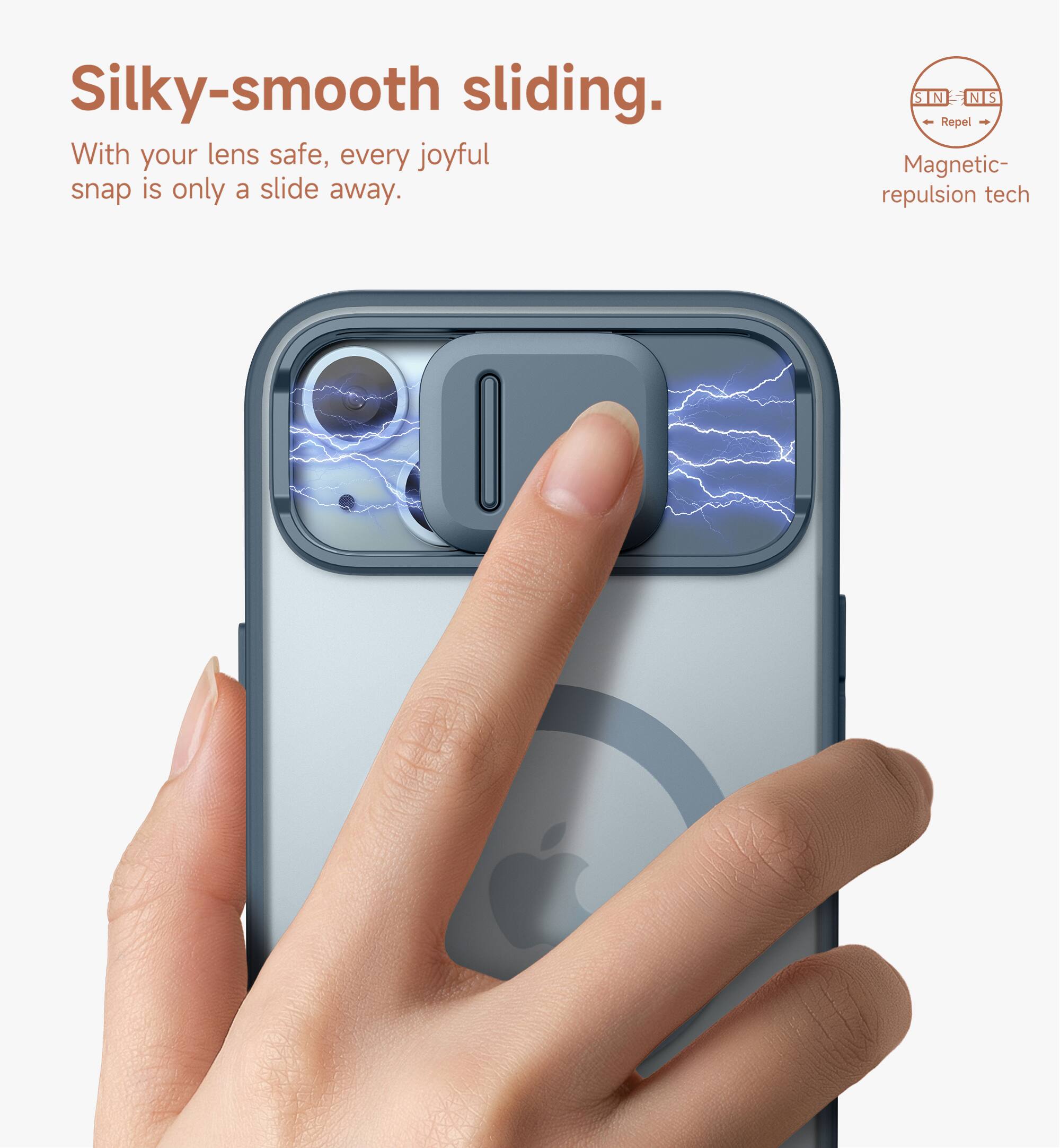 Silky-smooth sliding.  
With your lens safe, every joyful snap is only a slide away.  
SIN NIS Repel - Magnetic repulsion tech