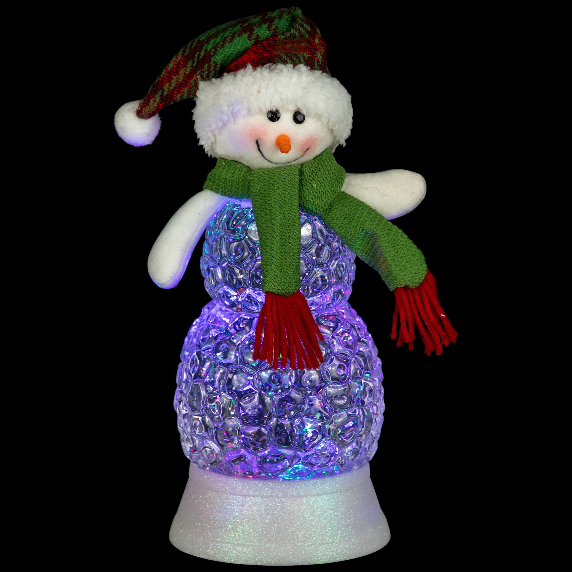 Alt View 4. Northlight - LED Lighted Acrylic Snowman Christmas Snow Globe - 11" - Clear.