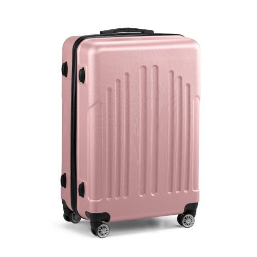 Alt View 2. Winado - 28" Checked Luggage Trolley Case ABS Hardside Large Suitcase with Double Spinner Wheels & TSA Lock for Travel Business - Pink.