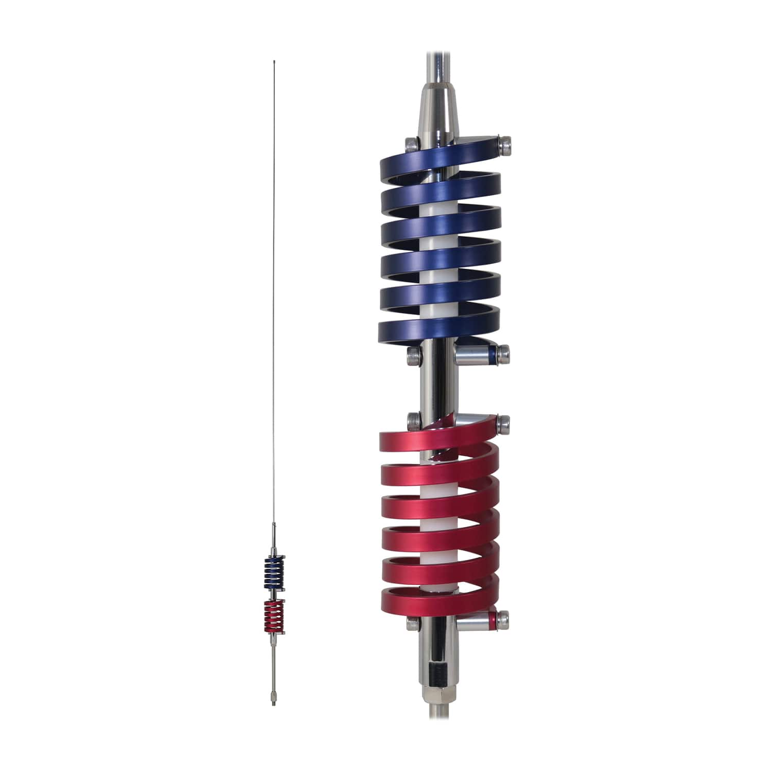 Browning - 70.5" 15,000-Watt Dual-Flat-Coil CB Antenna with 6" Shaft BR-94-RM - Red/Midnight Blue