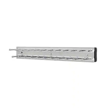Front. Rev-A-Shelf - Rev-A-Shelf 12" Side Mount Extending Tie Organization Rack, Chrome, TRC-12CR - Silver.
