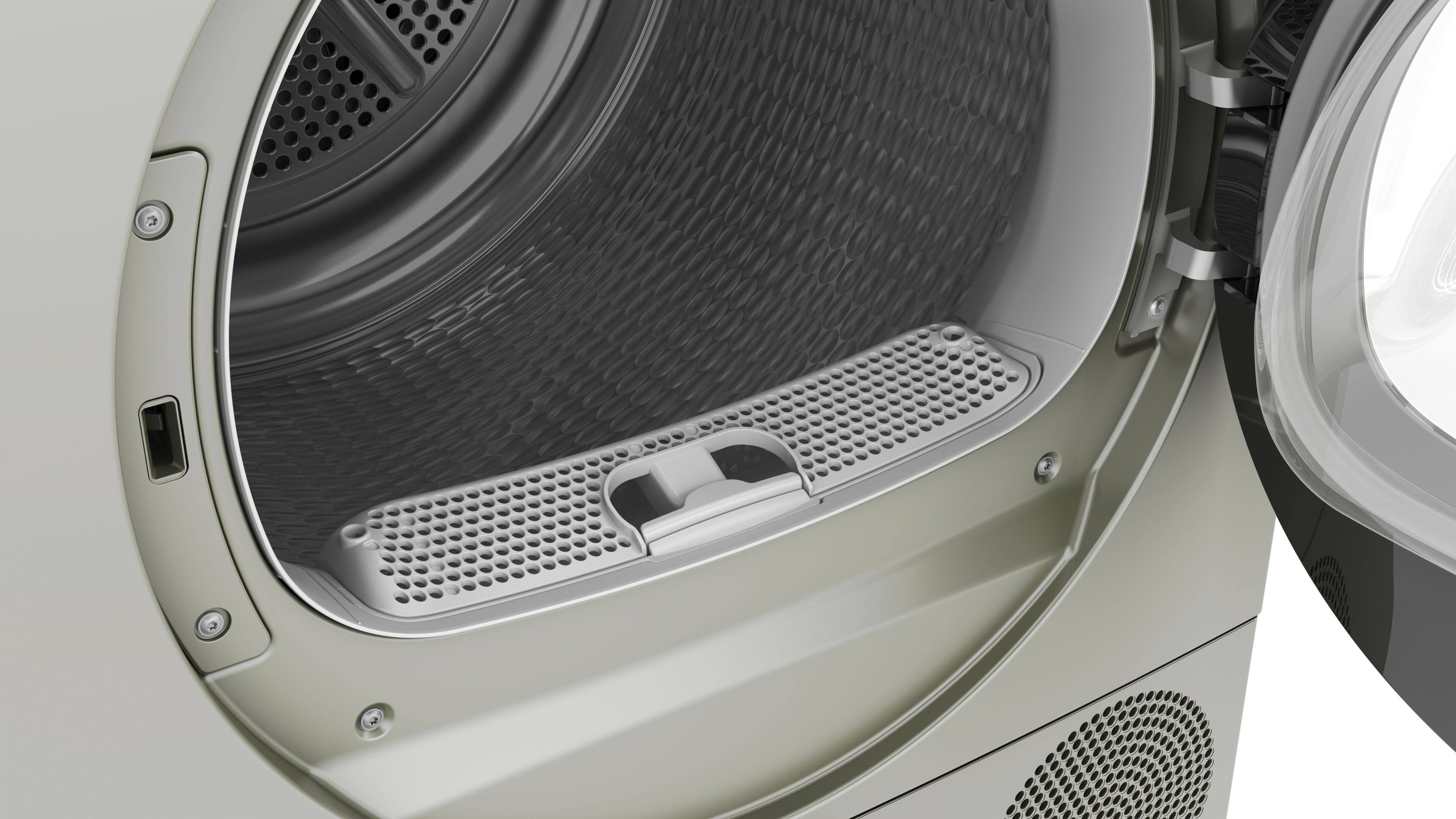 Alt View 20. Bosch - 800 Series 4 Cu. Ft. Stackable Smart Electric Dryer with Steam Restore - Pearl Steel.