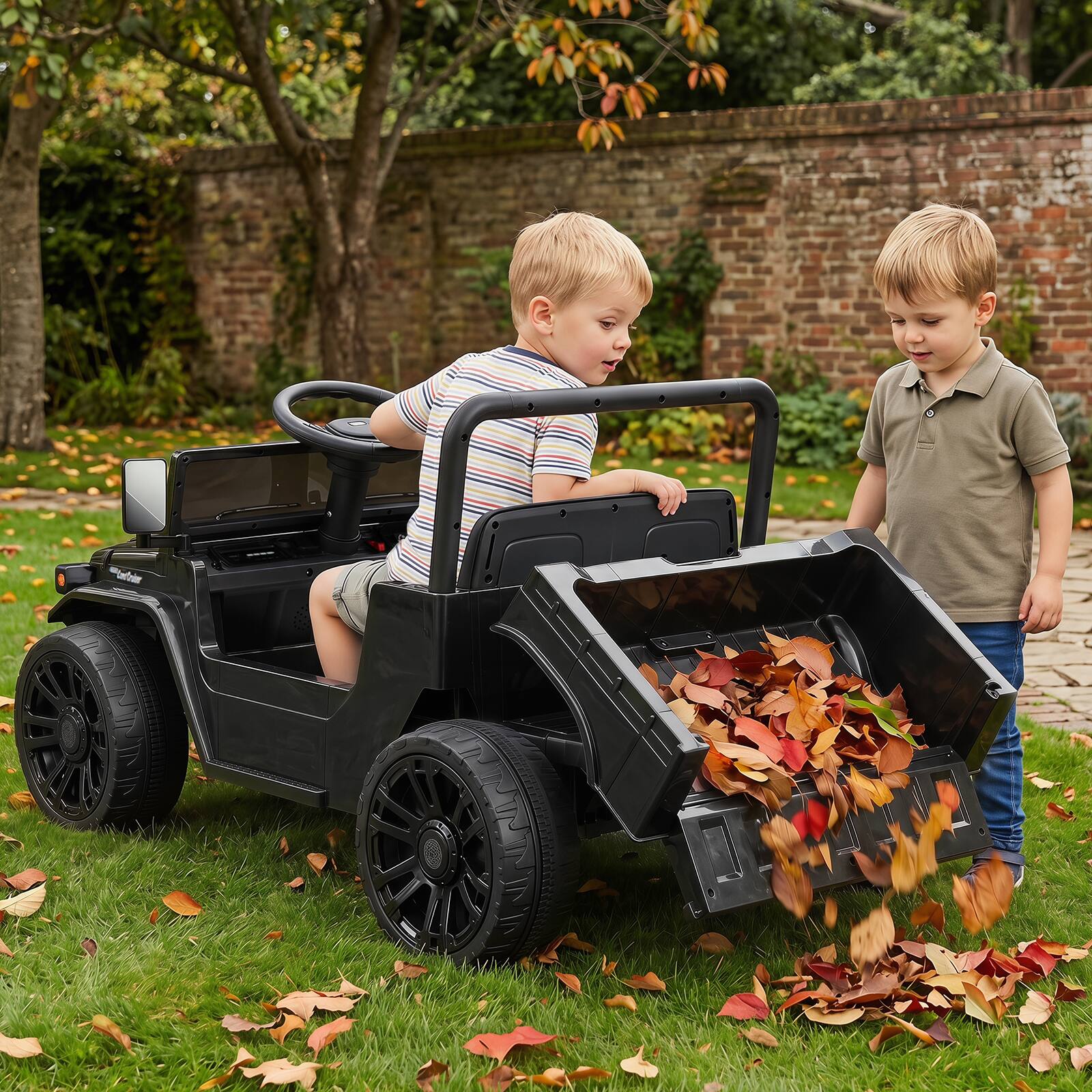 Alt View 1. Gymax - Gymax Licensed Toyota Ride On Truck w/Parent Remote Control Spring Suspension Light Black - Black.