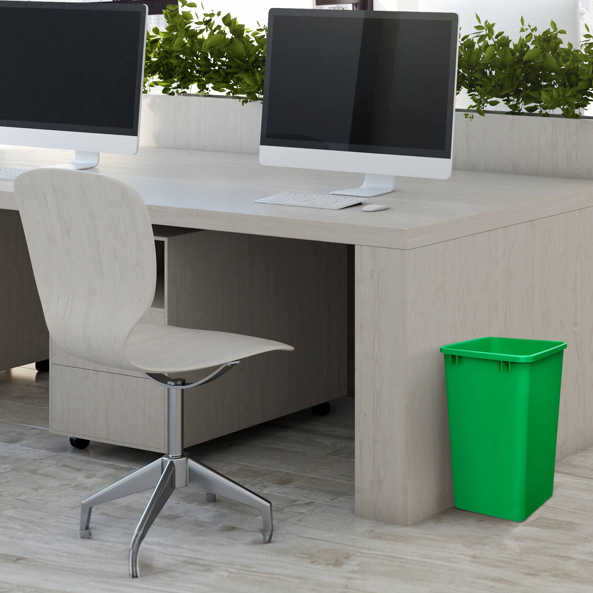 Alt View 10. Rev-A-Shelf - Rev-A-Shelf Polymer Replacement 35 qt. Trash Bin, Green, 2 Pack, RV-35-19-2 - Green.