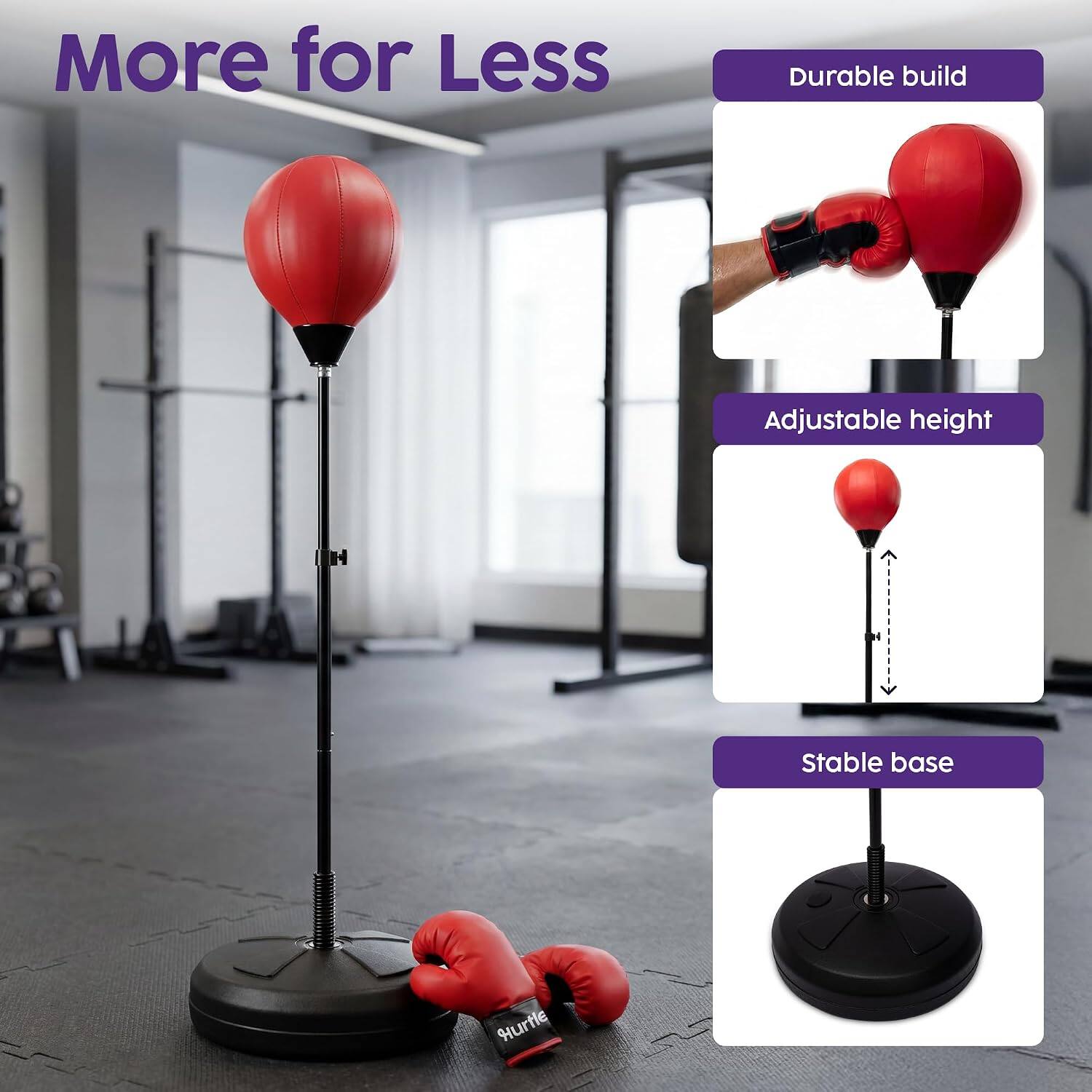 More for Less

- Durable build
- Adjustable height
- Stable base