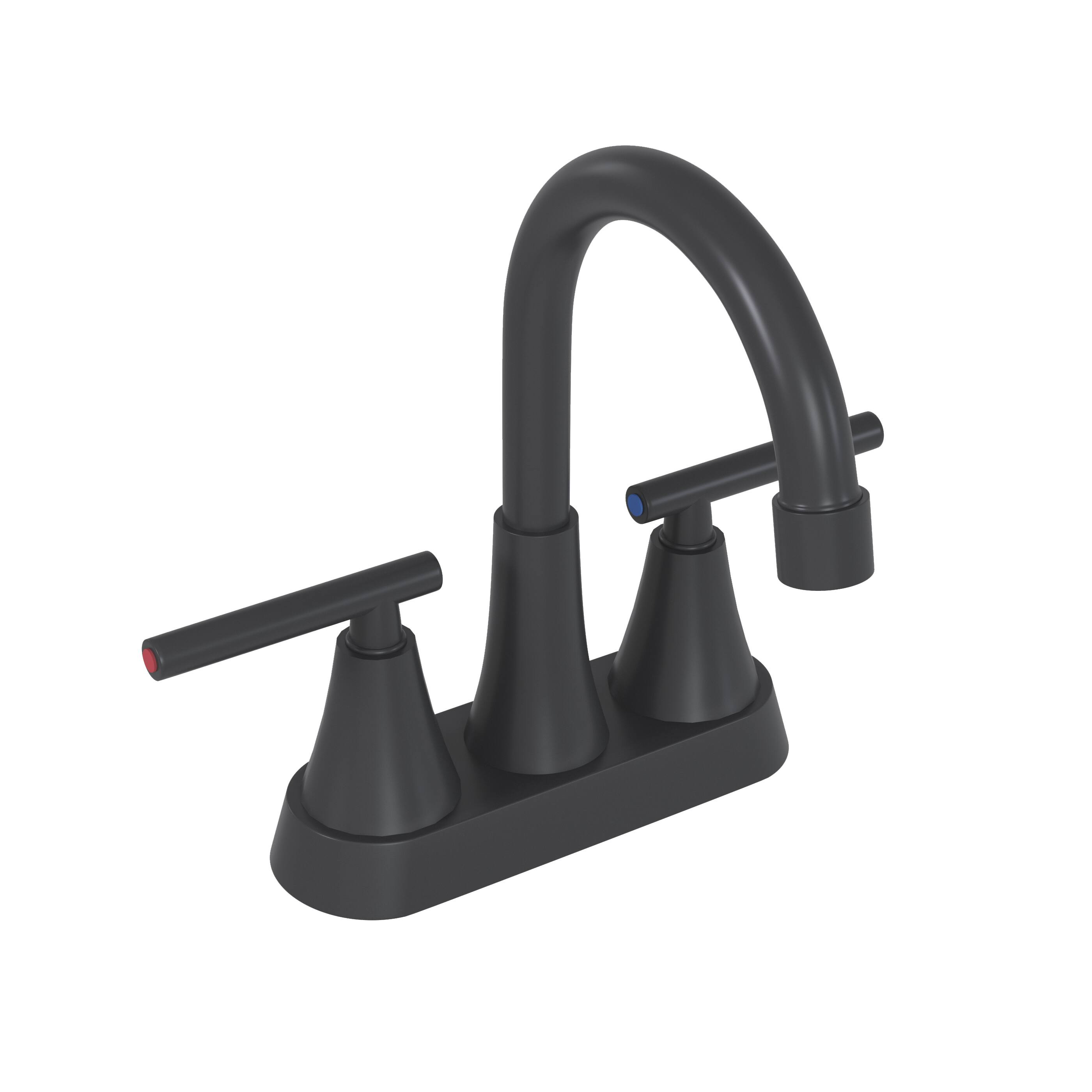Alt View 1. Bothwa Home - Bothwa Home BF-SL046B14-MB 8 - Inch Callista Two Handle Bathroom Faucet in Matt Black Finish - Matt Black.