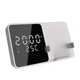 YONWAY - 15 W Wireless Charging Station with Digital Clock and Thermometer, for All Phones that Support Wireless Charging