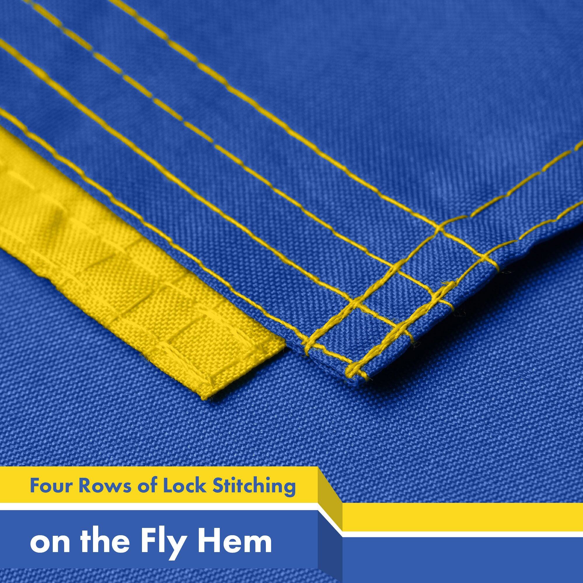 Four Rows of Lock Stitching on the Fly Hem