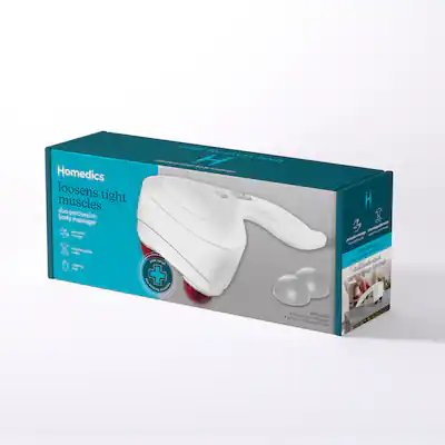 HoMedics - Duo Percussion Body Massager with Heat - White HoMedics - Duo Percussion Body Massager with Heat - White