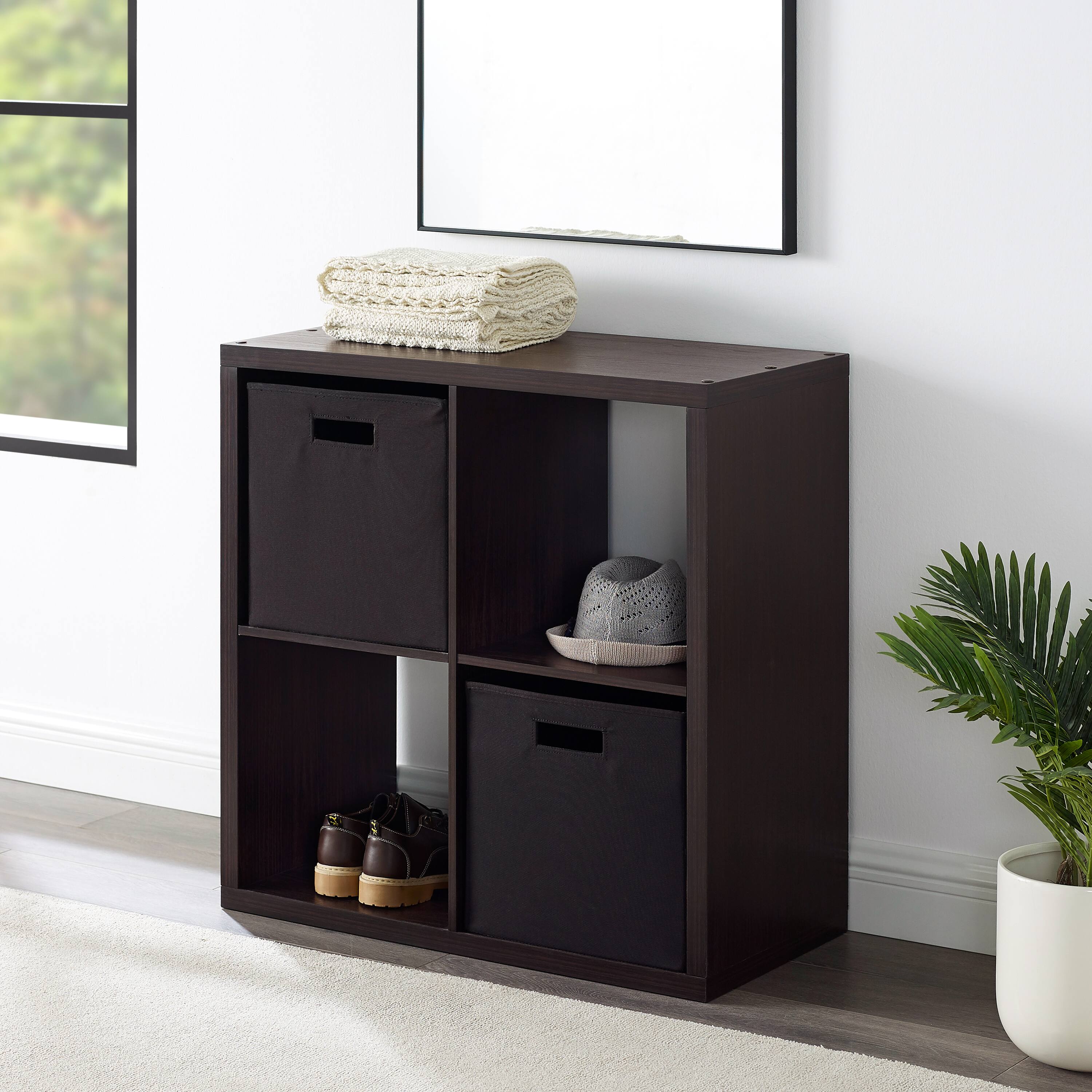 Alt View 14. Linon Home Décor - Chabis 4-Cubby Storage Cabinet - Espresso.