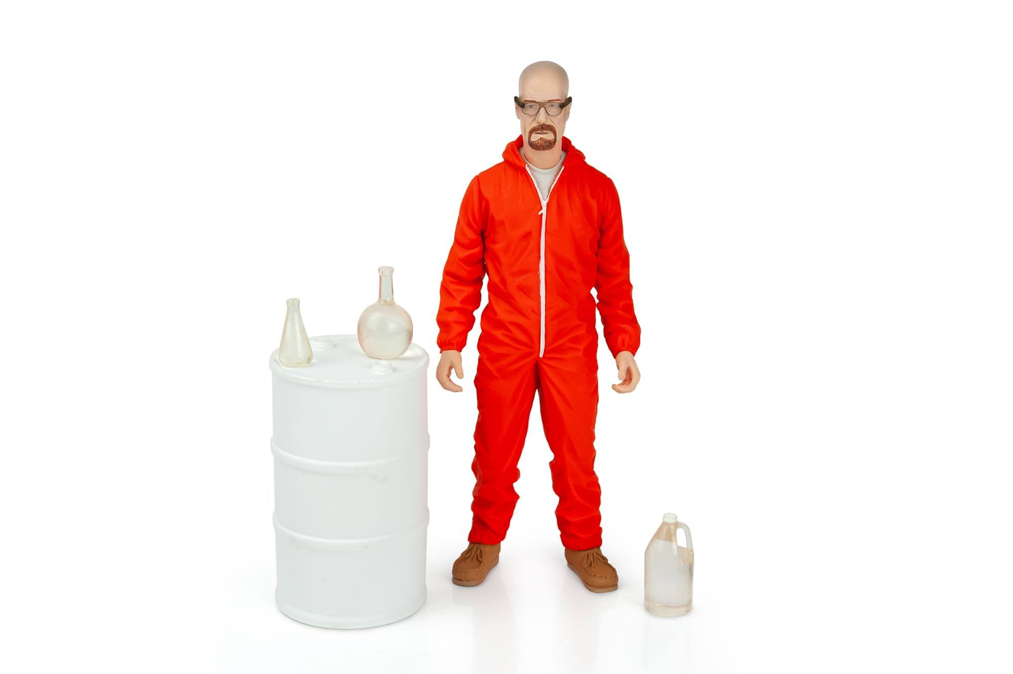 Alt View 1. Mezco Toyz - Breaking Bad Walter White In Orange Hazmat Suit Figure | Measures 6 Inches Tall - Orange.