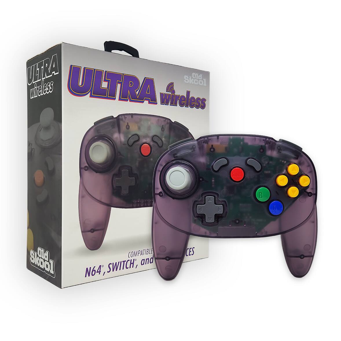 ULTRA wireless  
Old Skool  
COMPATIBLE N64, SWITCH, and CES
