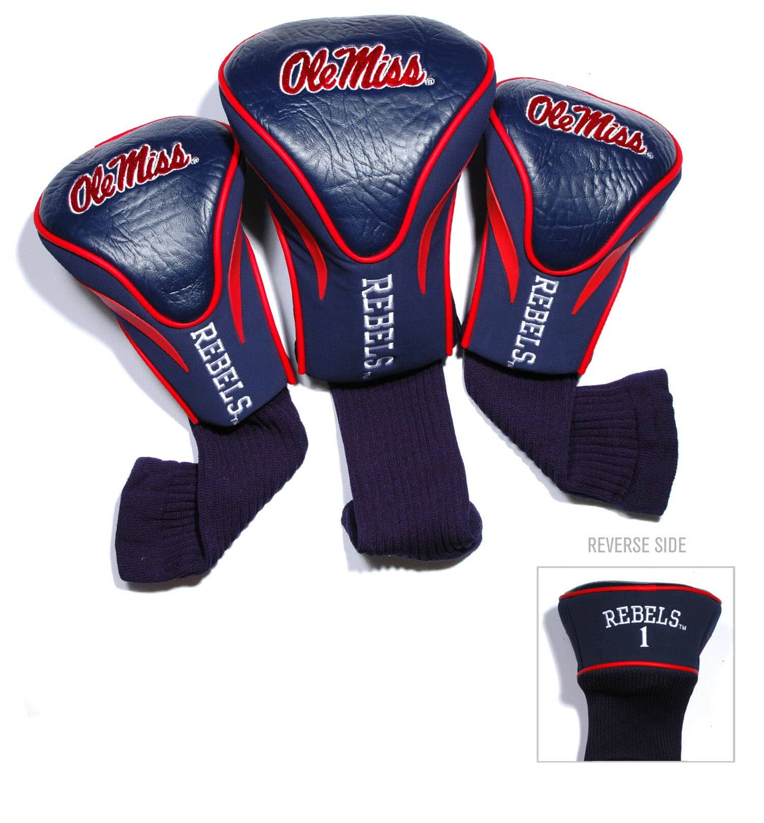 Photos - Golf Team Group Team - Ole Miss Rebels 3-Pack Contour Headcover Set - Multicolor 202346409
