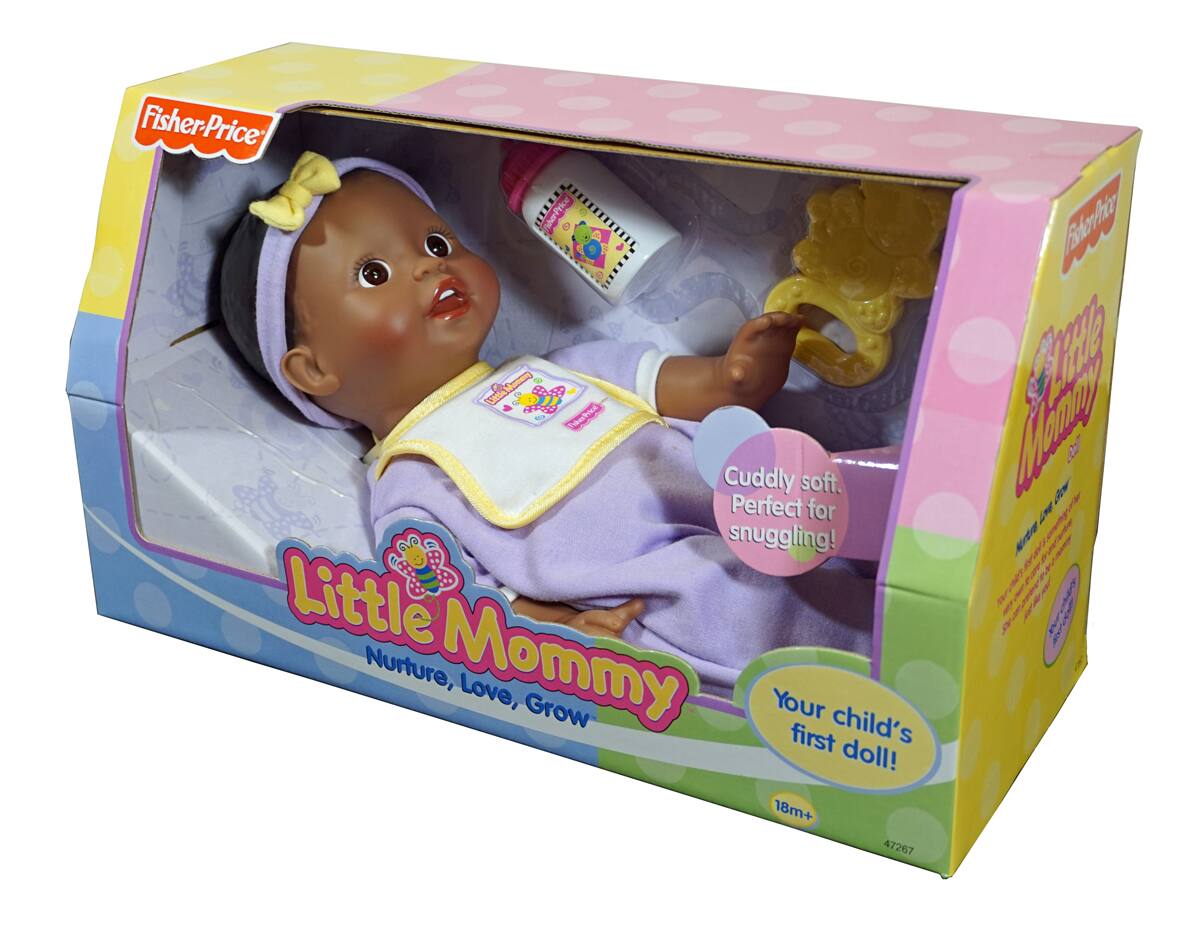 Fisher-Price

Little Mommy  
Nurture, Love, Grow

Cuddly soft. Perfect for snuggling!

Your child's first doll!

18m+

47267