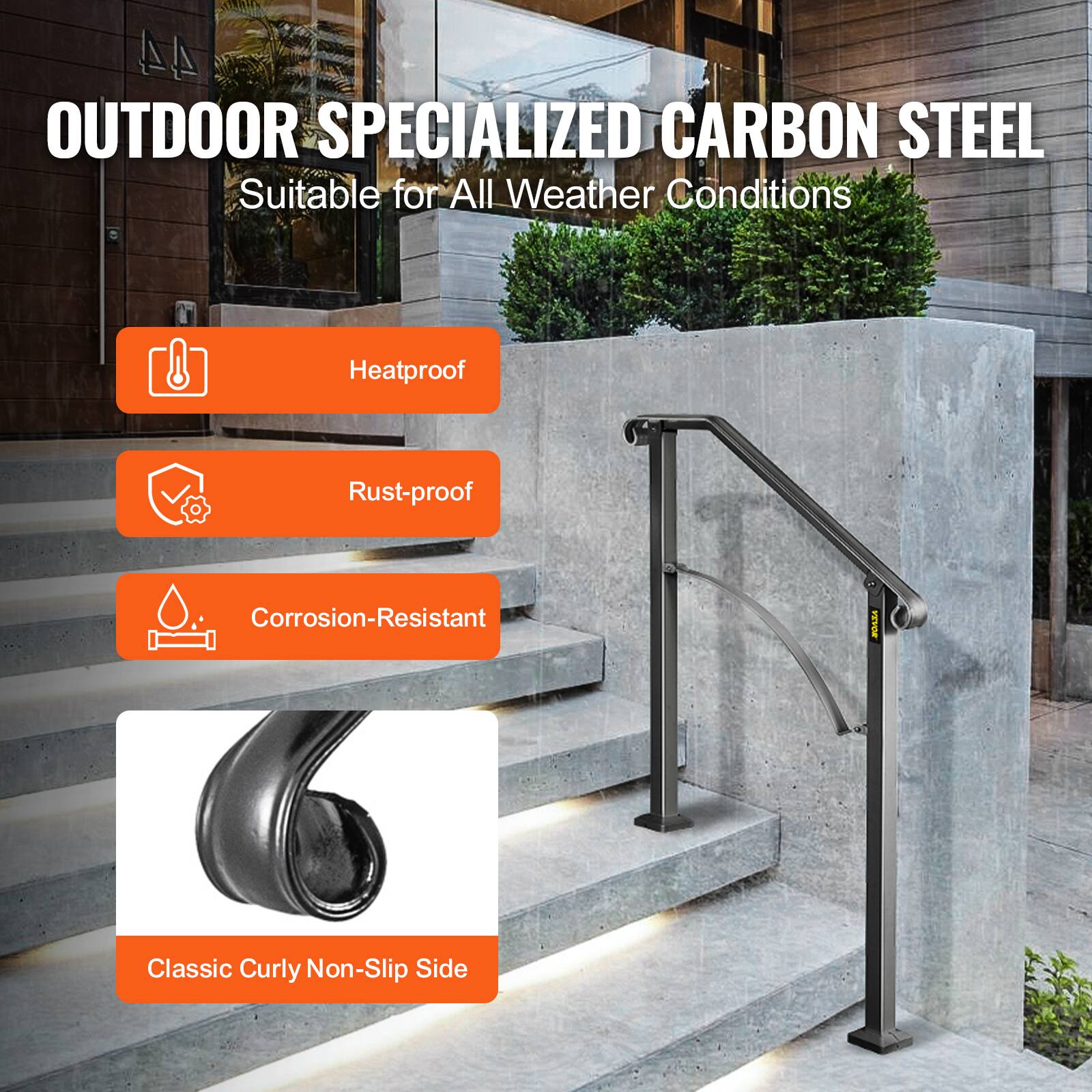 OUTDOOR SPECIALIZED CARBON STEEL Suitable for All Weather Conditions
Heatproof
Rust-proof
Corrosion-Resistant
OAZA Classic Curly Non-Slip Side