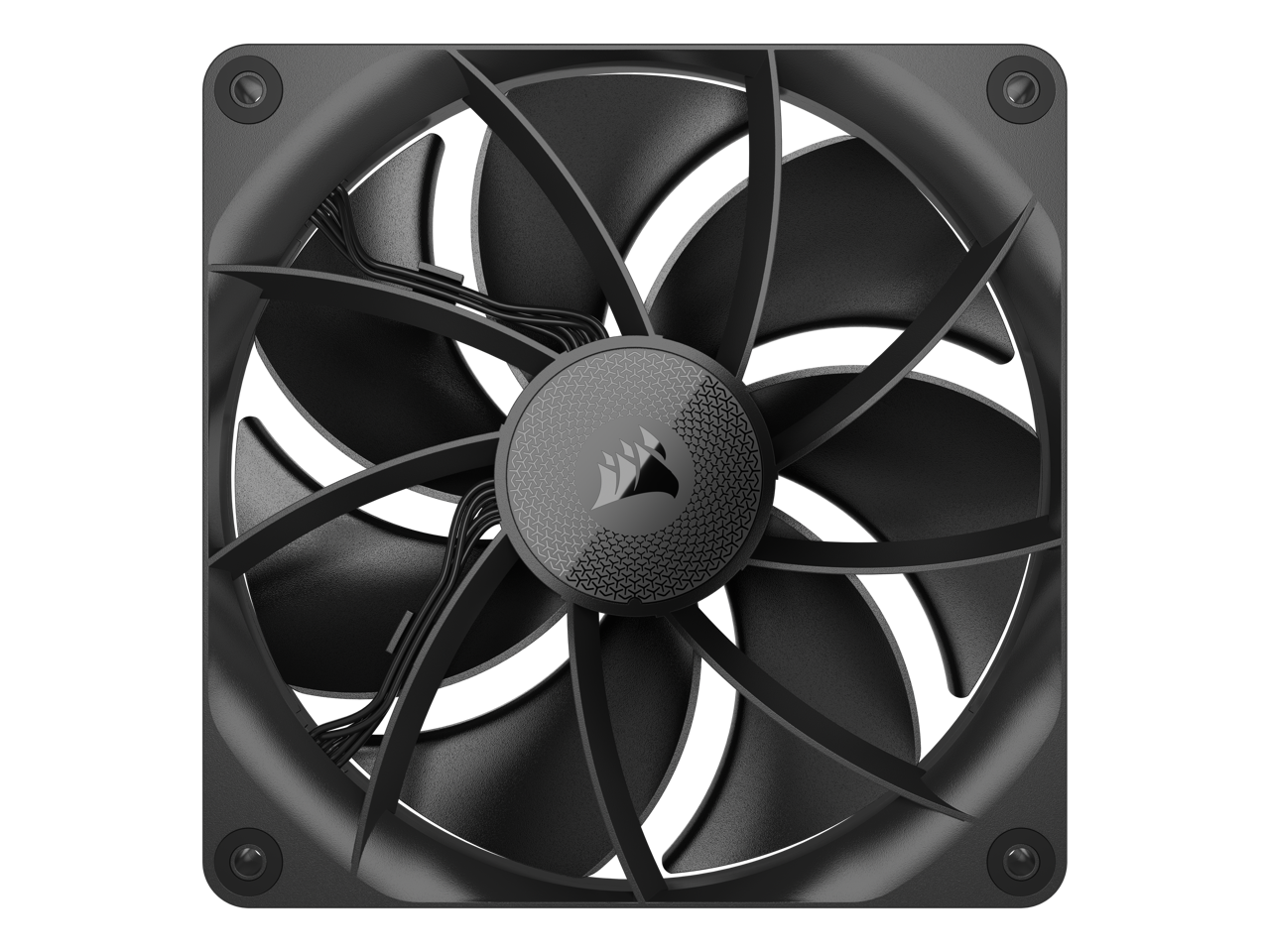 Front. CORSAIR - CORSAIR RX Series, iCUE LINK RX140, 140mm Fan, Single Pack - Black.