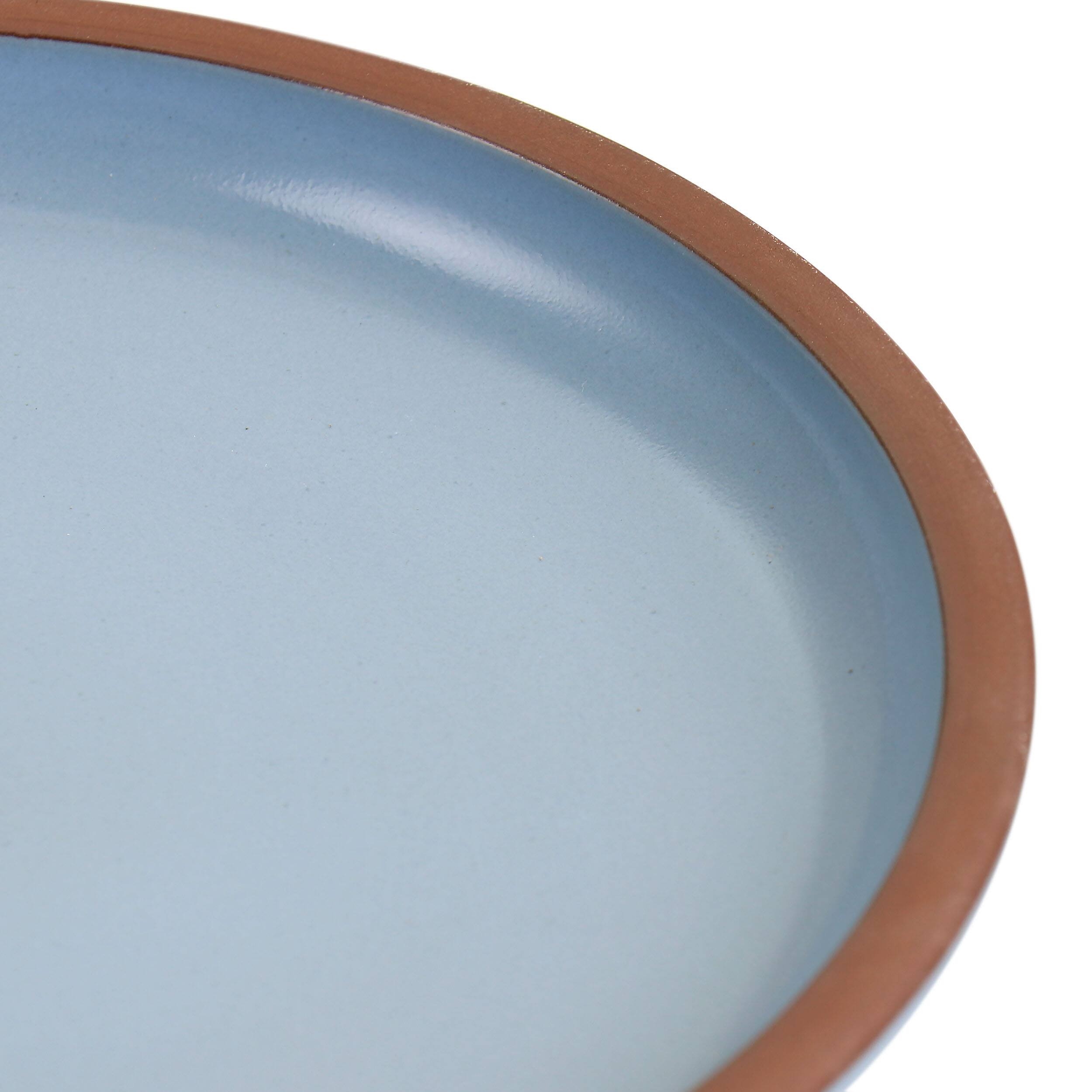 Alt View 4. Gibson - Gibson Elite Dumont 4 Piece Terracotta 10.8in Dinner Plate Set in Light Blue - Blue.