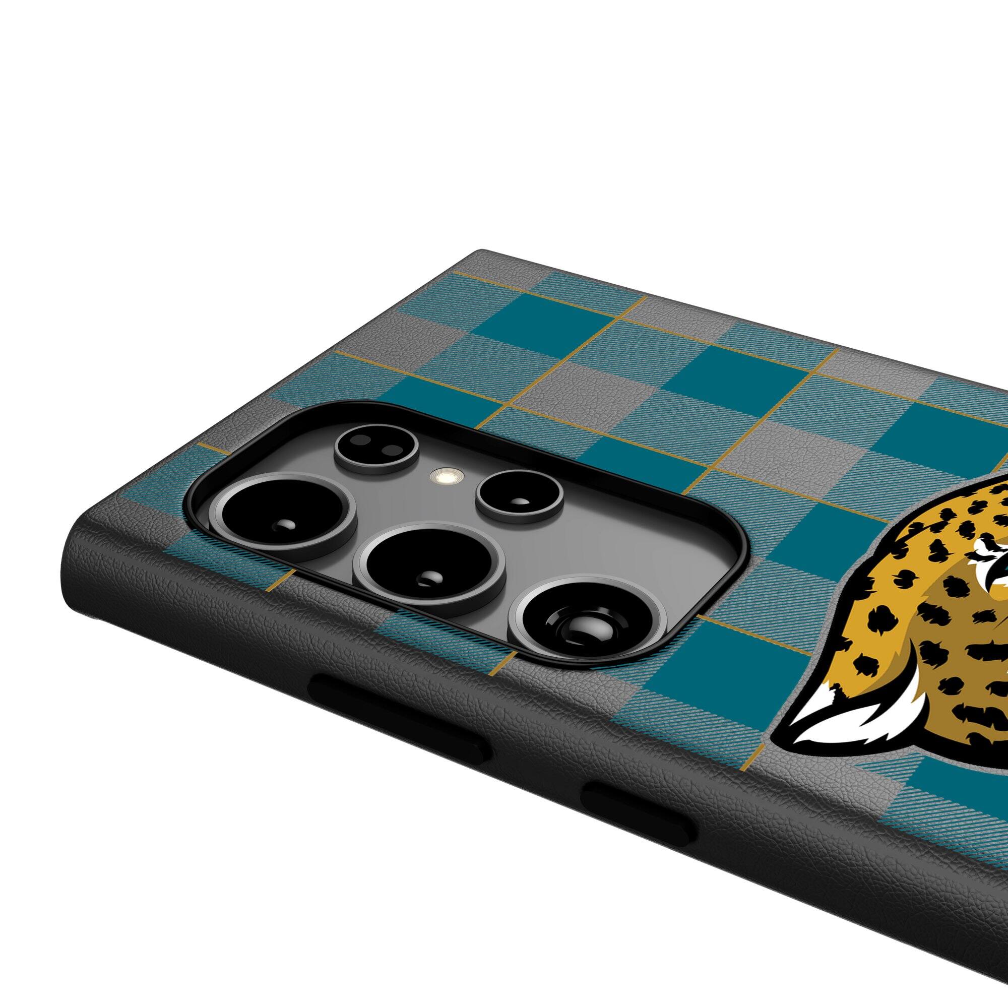 Alt View 3. Keyscaper - Plaid Galaxy Magnetic Bump Case - S24 - Black.