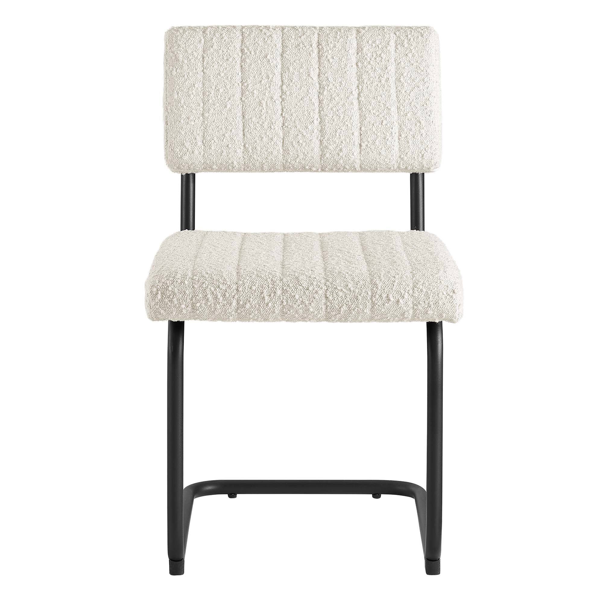 Alt View 5. Modway - Parity Boucle Dining Side Chairs Set of 2 by Modway - Black Ivory.