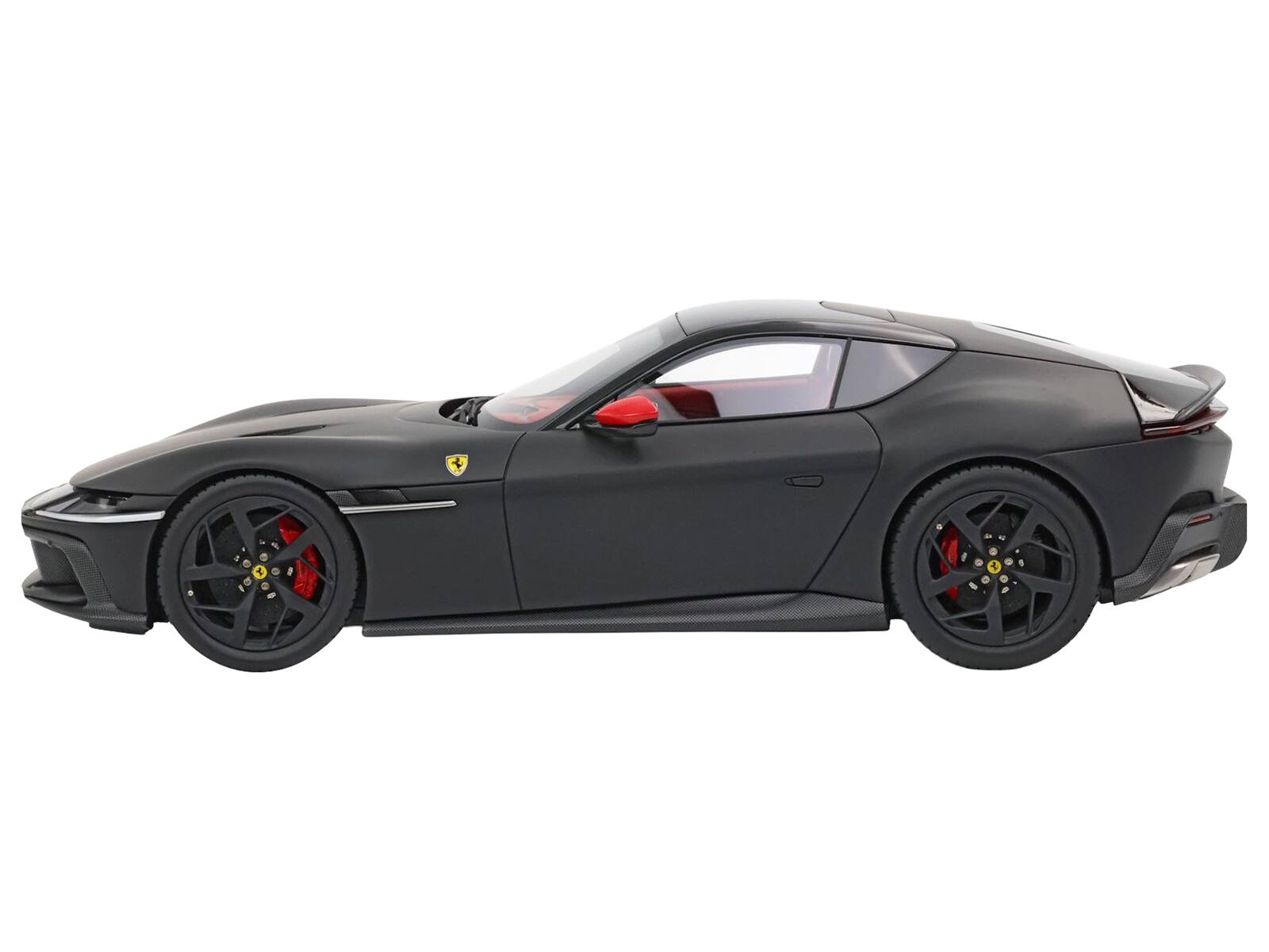 Alt View 4. BBR - Ferrari 12Cilindri with Panoramic Roof Matt Black with DISPLAY CASE Ltd Ed to 48 pieces 1/18 Model Car by BBR Models.