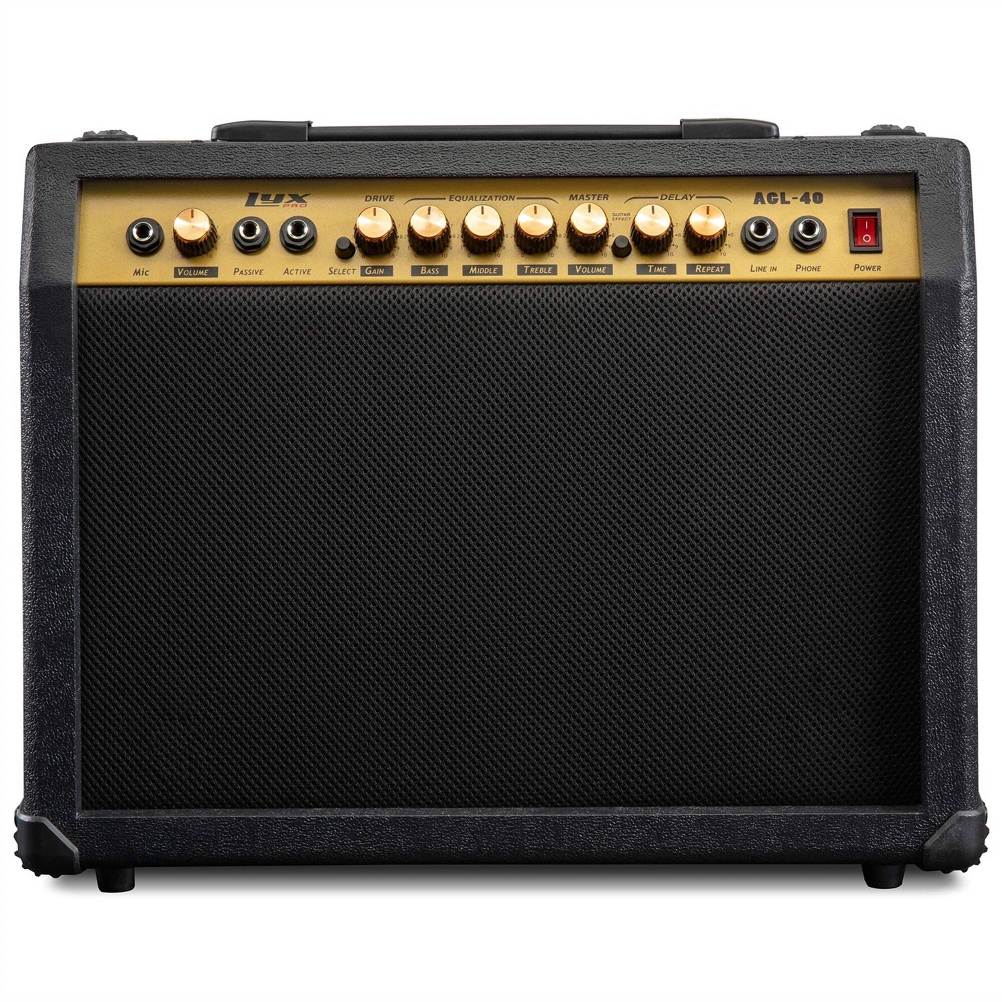 Lyxpro - Electric Guitar Amp - 40 Watt Guitar Amplifier with Aux, Headphone Jack & More