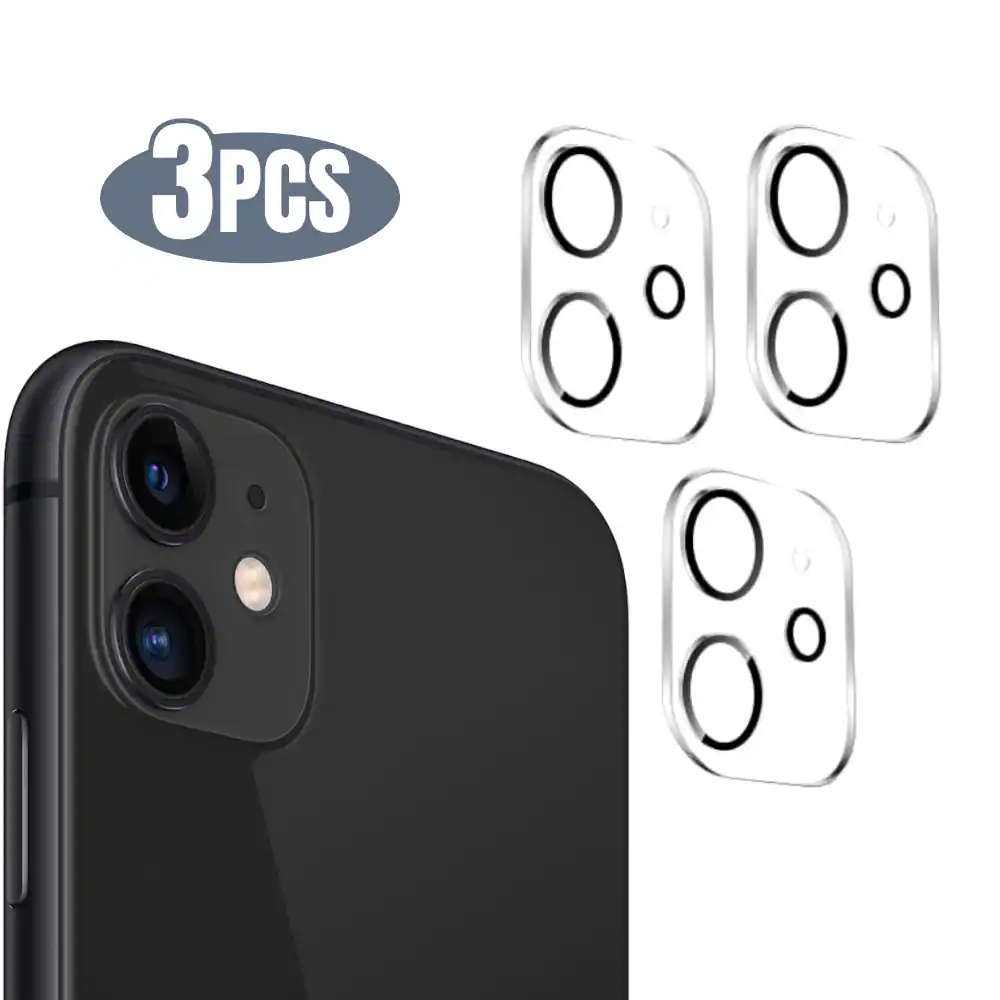 Alt View 1. Qixxronics - 3x for iPhone 12 Mini Camera Lens Protector Tempered Glass Lens Cover Flim - Clear.