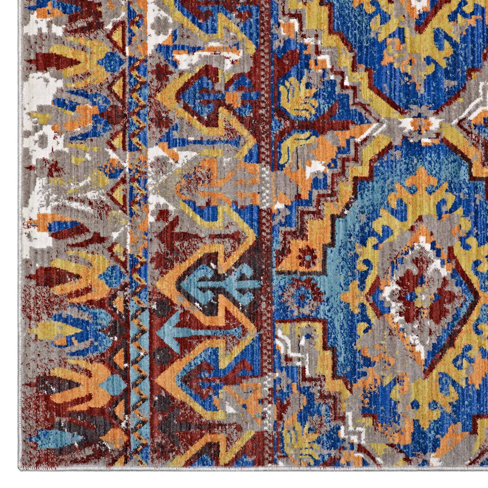Alt View 2. Modway - Centehua Distressed Southwestern Aztec Area Rug - Multicolored.