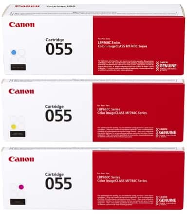Canon - 055 CMY (Cyan, Magenta, Yellow) Toner Cartridges Combo, Pack Of 3