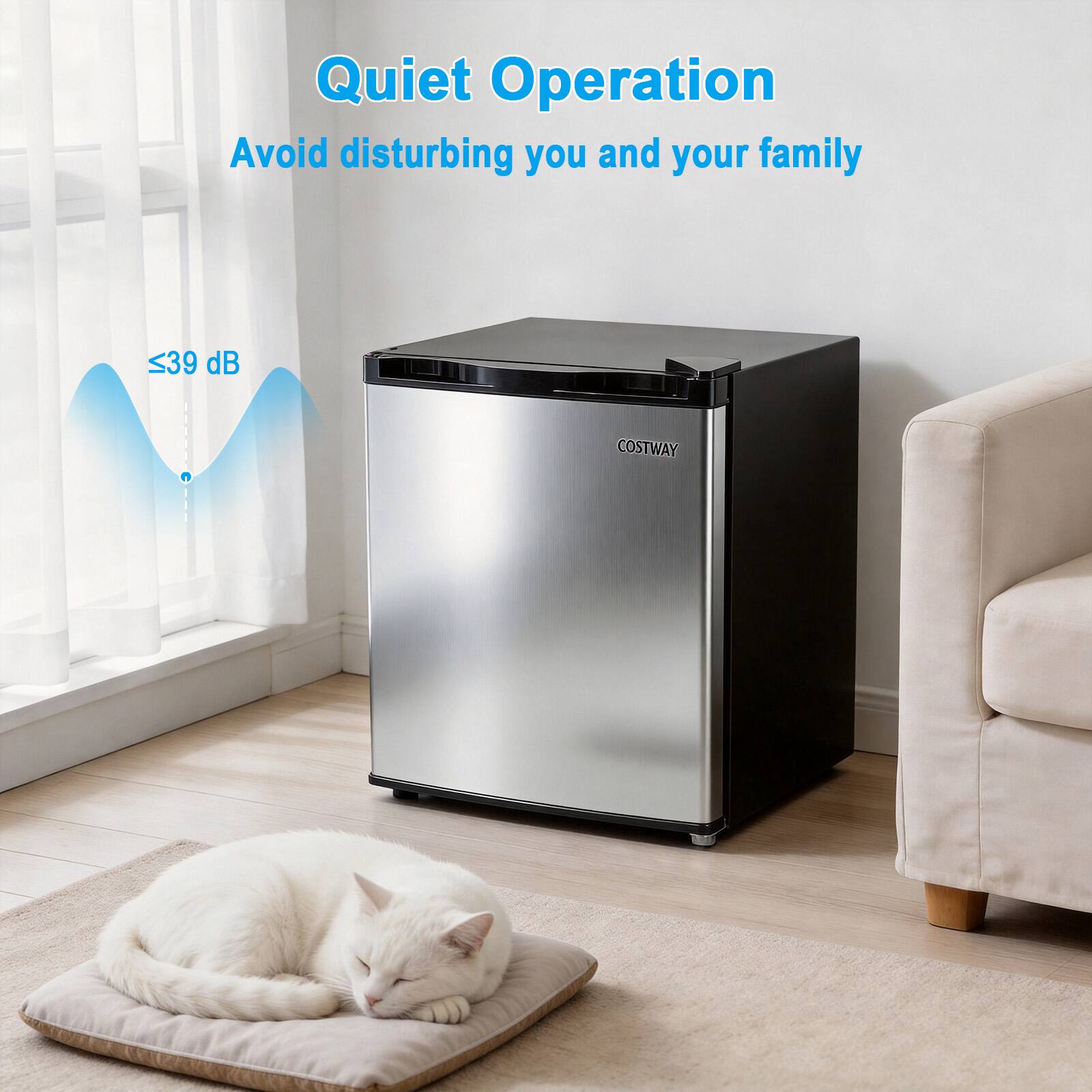 Quiet Operation  
Avoid disturbing you and your family  
≤39 dB  
COSTWAY