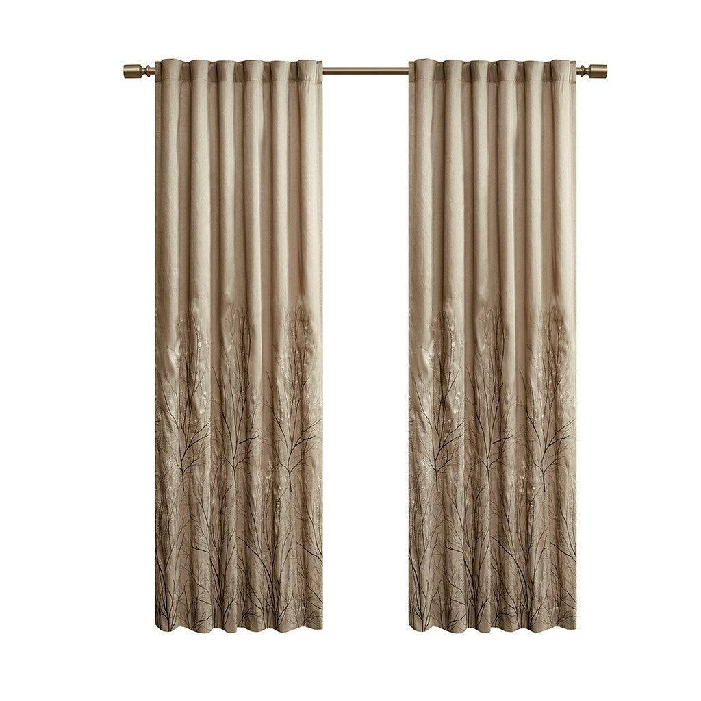 Alt View 4. BreeBe - Curtain Panel(Only 1 Pc Panel) - Brown.