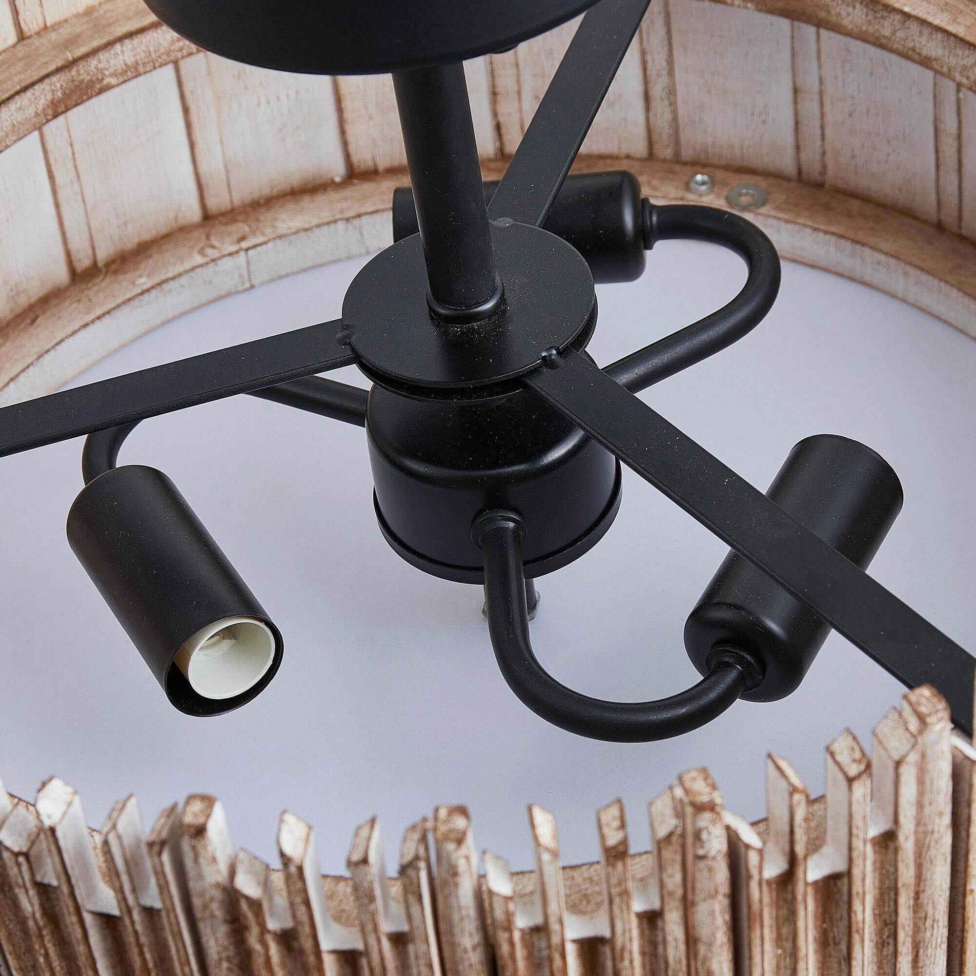 Alt View 4. Parrot Uncle - 15-inch 3-Light Farmhouse LED Ceiling Lighting - Brown.