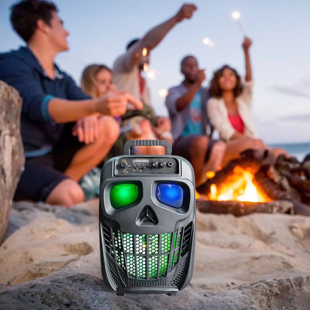 Alt View 1. Luckbyte - Wireless Portable Bluetooth Speaker with Mic & LED Lights for Home Party Karaoke.