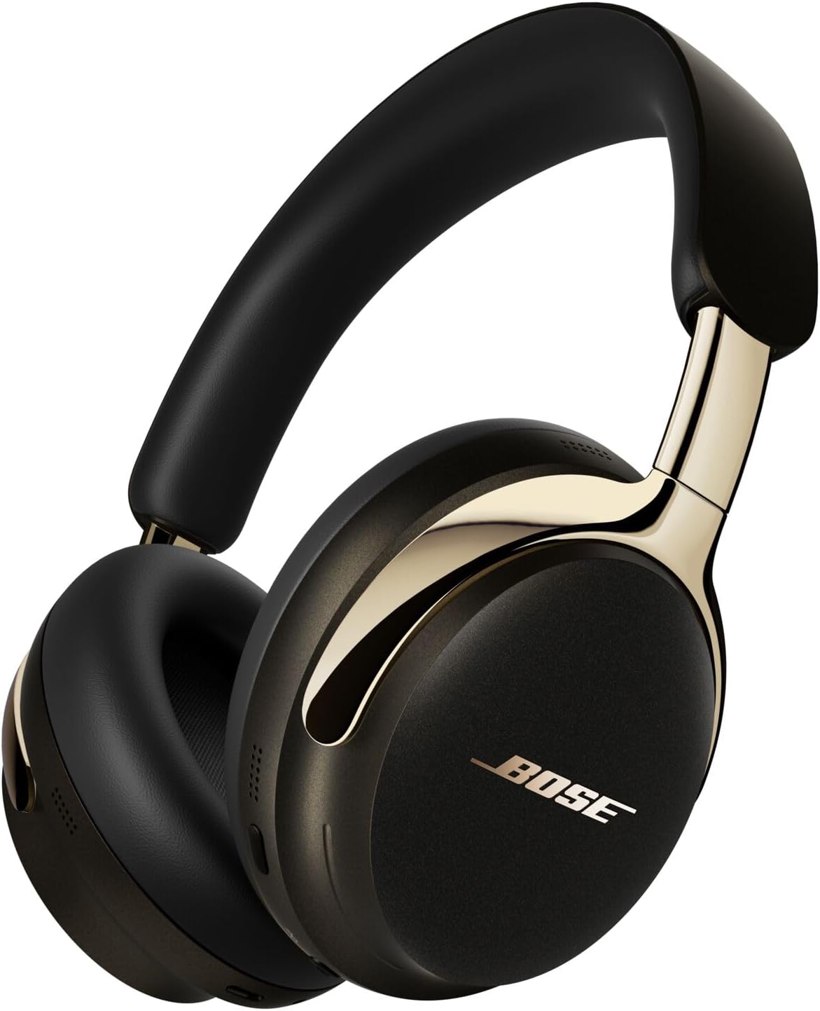 Back. Bose - Bose QuietComfort Ultra Bluetooth Headphones (2nd Gen) Bundle with Fast Charger, Noise Cancelling (Desert Gold) - Desert Gold.