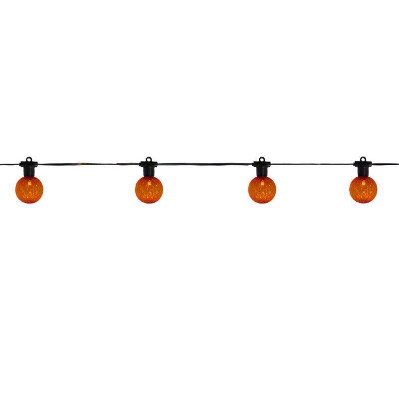 Front. Celebrations - Orange 25 ct LED G40 Halloween String Lights - Orange.