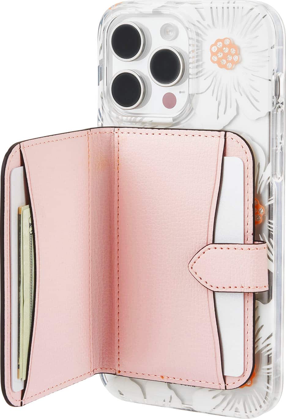 Alt View 17. kate spade new york - Morgan Magnetic Wallet with MagSafe for Select Apple iPhones - Chalk Pink.