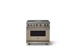 Viking - 36 in. Wide 4 Burner Dual Fuel Sealed Burner Range with Griddle - Nantucket