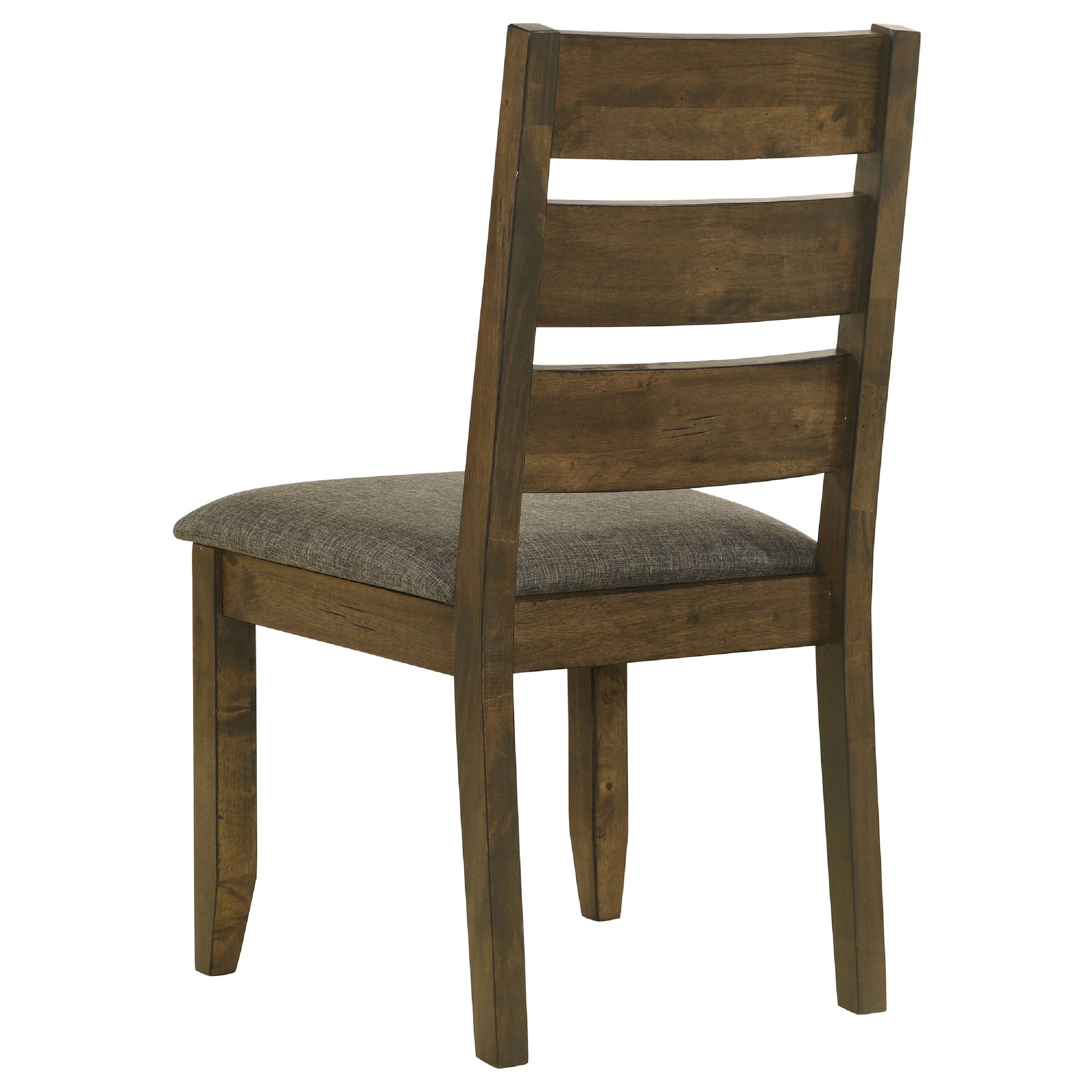 Alt View 4. Manhattan Lane - Wooden Ladder Back Dining Chairs, Knotty Nutmeg & Brown, Set of 2 - Knotty Nutmeg & Brown.