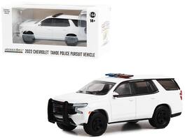 2022 Chevrolet Tahoe Police Pursuit Vehicle White w/Light Bar "Hobby Exclusive" Series 1/64 Diecast Model by Greenlight
