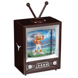 Evergreen Enterprises - Texas Longhorns 8" Vintage TV Water Globe Lantern with Mascot - Brown